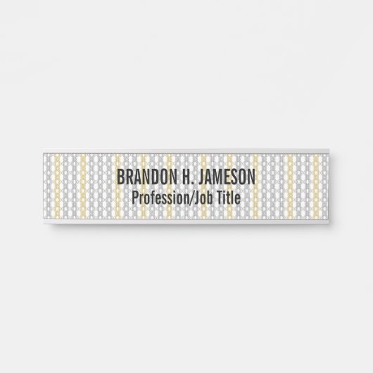 Silver en Gold Pattern Deurbordje (Voorkant)