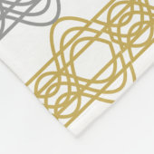 Silver en Gold Pattern Fleece Deken (Hoek)