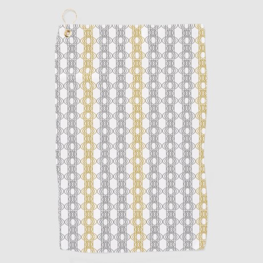 Silver en Gold Pattern Golfhanddoek (Voorkant)