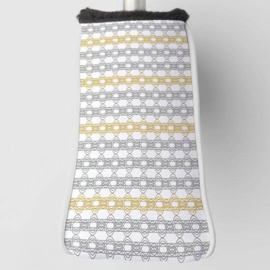 Silver en Gold Pattern Golfheadcover (Draai 90)