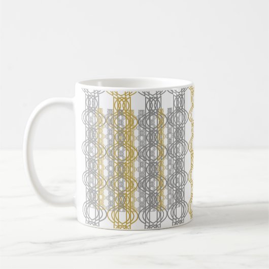 Silver en Gold Pattern Koffiemok (Links)