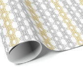 Silver- en Gold Pattern-pakpapier Cadeaupapier (Rol Hoek)
