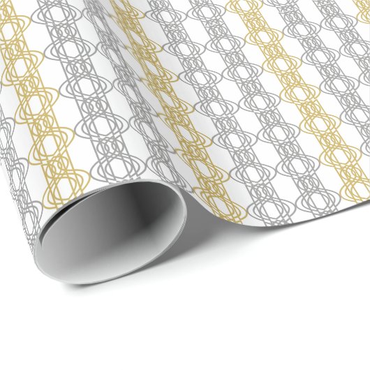 Silver- en Gold Pattern-pakpapier Cadeaupapier (Rol Hoek)