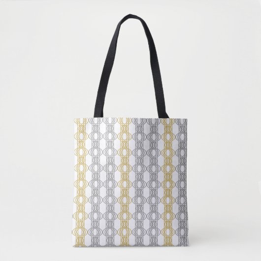 Silver en Gold Pattern Tote Bag (Voorkant)