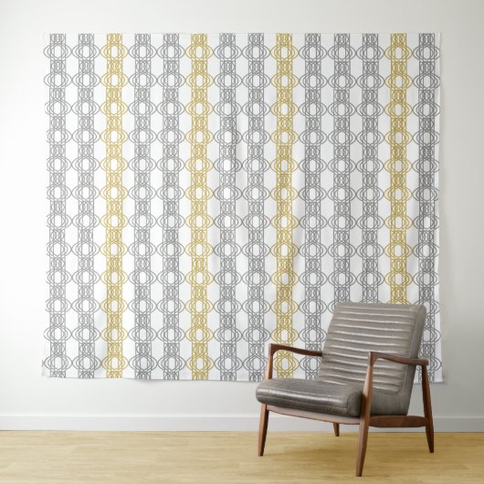 Silver en Gold Pattern Wandkleed (In Situ (horizontaal))