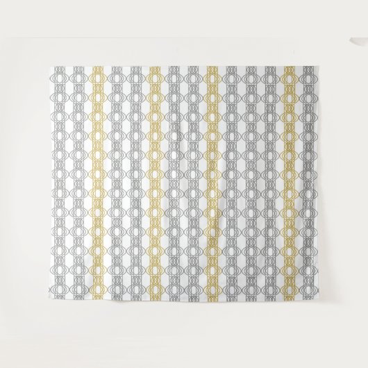 Silver en Gold Pattern Wandkleed (Voorkant (horizontaal))