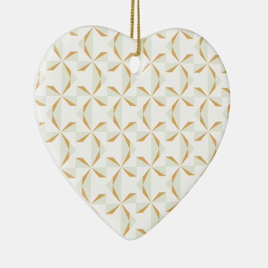 Silver en Gold Pinwheels Keramisch Ornament (Rechts)