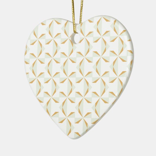 Silver en Gold Pinwheels Keramisch Ornament (Links)