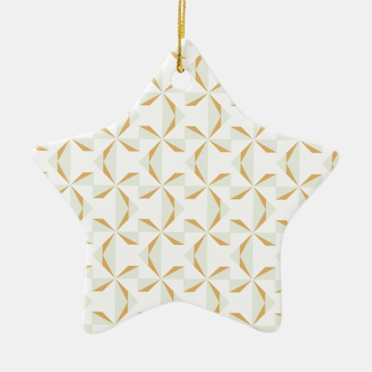 Silver en Gold Pinwheels Keramisch Ornament (Voorkant)
