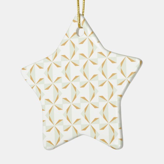 Silver en Gold Pinwheels Keramisch Ornament (Links)
