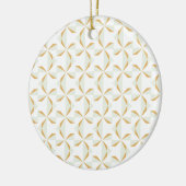 Silver en Gold Pinwheels Keramisch Ornament (Links)