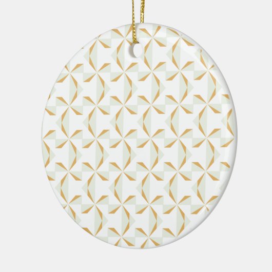 Silver en Gold Pinwheels Keramisch Ornament (Links)