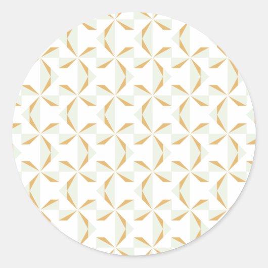Silver en Gold Pinwheels Ronde Sticker (Voorkant)