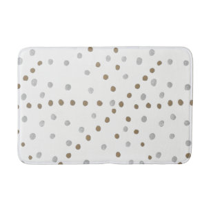 Silver- en Gold Polka Dots Badmat