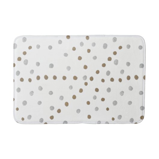 Silver- en Gold Polka Dots Badmat (Voorkant)