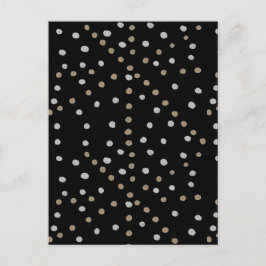 Silver- en Gold Polka Dots Briefkaart