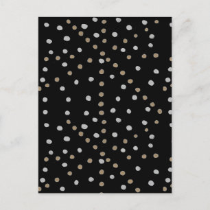 Silver- en Gold Polka Dots Briefkaart