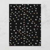 Silver- en Gold Polka Dots Briefkaart (Voorkant)