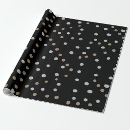 Silver- en Gold Polka Dots Cadeaupapier