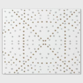 Silver- en Gold Polka Dots Cadeaupapier (Vlak)