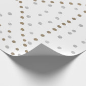 Silver- en Gold Polka Dots Cadeaupapier (Hoek)