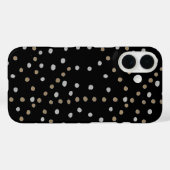 Silver- en Gold Polka Dots Case-Mate iPhone Case (Achterkant (horizontaal))