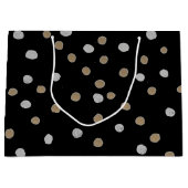 Silver- en Gold Polka Dots Groot Cadeauzakje (Voorkant)