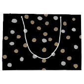 Silver- en Gold Polka Dots Groot Cadeauzakje (Achterkant)