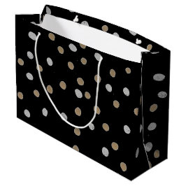 Silver- en Gold Polka Dots Groot Cadeauzakje