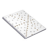 Silver- en Gold Polka Dots Notitieboek (Rechterzijde)