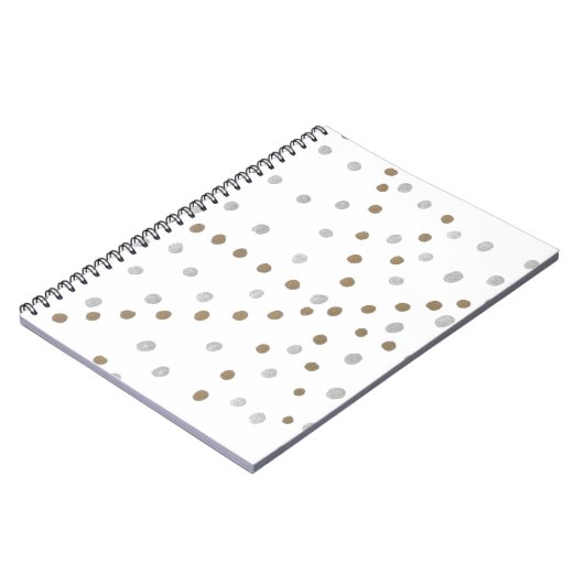 Silver- en Gold Polka Dots Notitieboek (Linkerzijde)