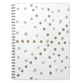 Silver- en Gold Polka Dots Notitieboek (Voorkant)