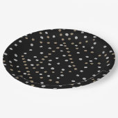 Silver- en Gold Polka Dots Papieren Bordje (Gekanteld)
