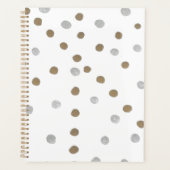 Silver- en Gold Polka Dots Planner (Voorkant)