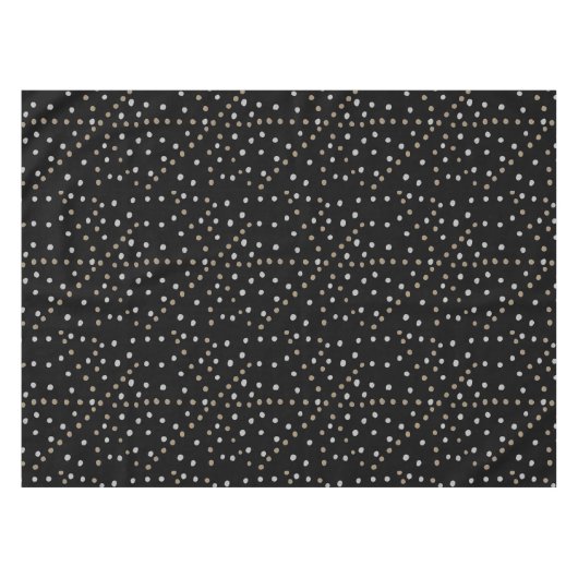 Silver- en Gold Polka Dots Tafelkleed (Voorkant (Horizontaal))