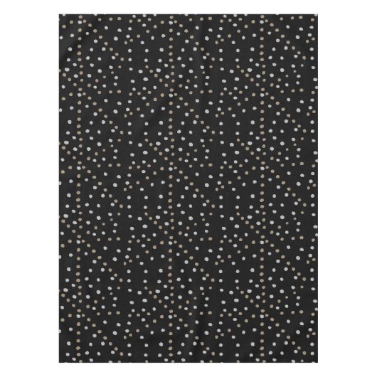 Silver- en Gold Polka Dots Tafelkleed (Voorkant)