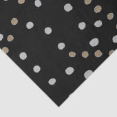 Silver- en Gold Polka Dots Tissuepapier (Detail)