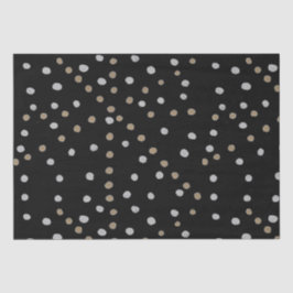 Silver- en Gold Polka Dots Tissuepapier