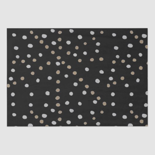 Silver- en Gold Polka Dots Tissuepapier (Voorkant)