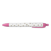 Silver- en Gold Polka Dots Zwarte Inkt Pen (Bodem)