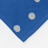 Silver- en Gold Polka-punten op blauw Fleece Deken (Hoek)