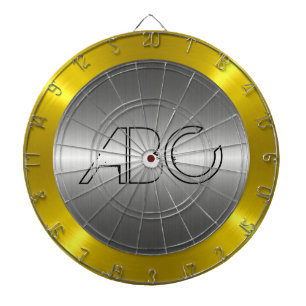 Silver en Gold Roestvrij Steel Metal Dartbord