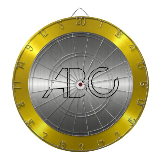 Silver en Gold Roestvrij Steel Metal Dartbord (Voorkant)