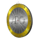 Silver en Gold Roestvrij Steel Metal Dartbord (Voorkant Rechts)