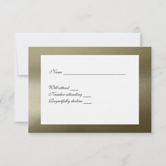Silver en Gold Rsvp met envelop (Achterkant)