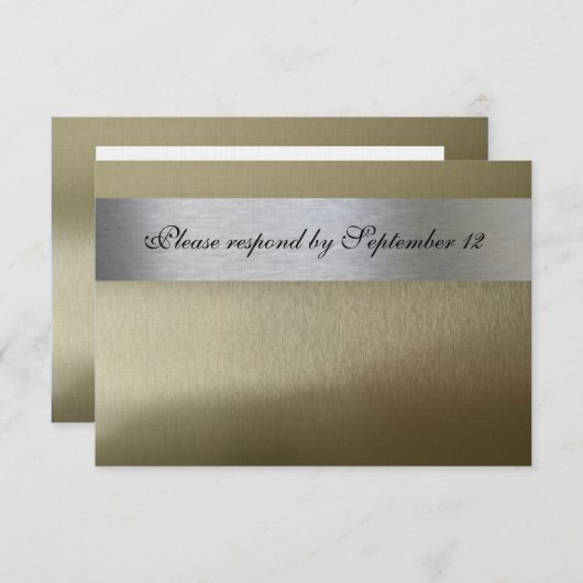 Silver en Gold Rsvp met envelop (Voorkant / Achterkant)