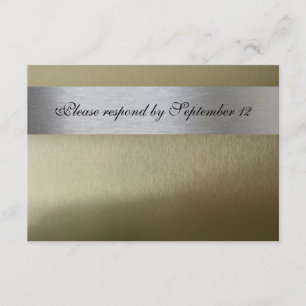 Silver en Gold Rsvp met envelop Kaartje