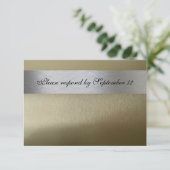 Silver en Gold Rsvp met envelop Kaartje (Staand voorkant)