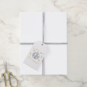 Silver en Gold Sleigh Bell Holiday Gift Labels Cadeaulabel (Met Touw)