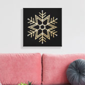 Silver en Gold Snowflake Canvas Afdruk (Insitu (Woonkamer))